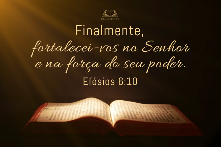 Efésios 6:10 Finalmente, fortalecei-vos no Senhor e na força do seu poder