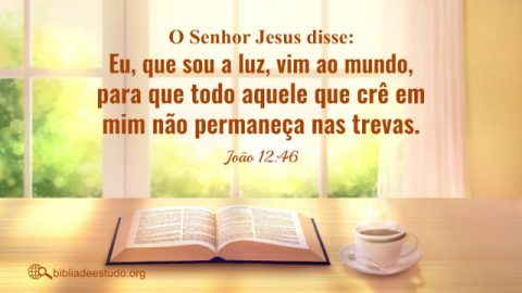 João 12:46 Estudo. “Eu, que sou a luz, vim ao mundo, para que todo aquele que crê em mim não permaneça nas trevas.”