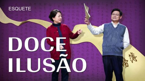 Esquete cristã no teatro "Doce ilusão"