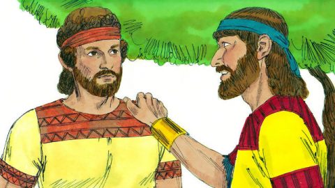 História de Davi e Jônatas - Jônatas Ajuda Davi