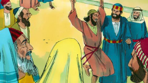 Pedro cura um mendigo aleijado