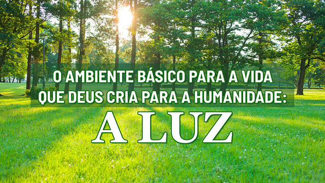 O ambiente básico para a vida que Deus cria para a humanidade: A luz