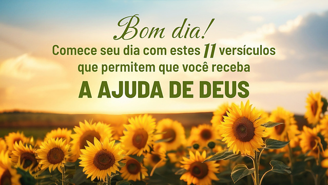 Bom dia! Comece seu dia com estes 11 versículos que permitem que você receba a ajuda de Deus